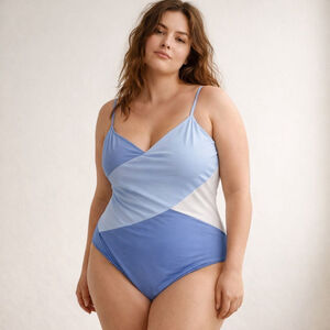 Summersalt One Piece Blue Marina Swimsuit Sz 22 NWT Plus Size